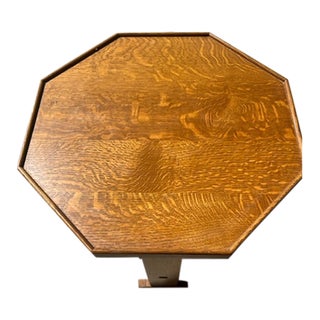 1990s Stickley Mission Oak Octagon Accent Table For Sale