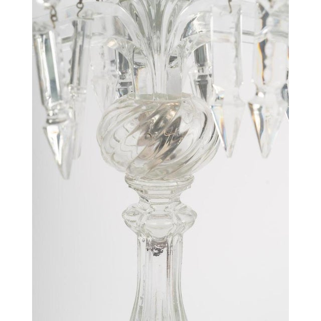 Glass Four-Arm Crystal Candleholders, Set of 2 For Sale - Image 7 of 8