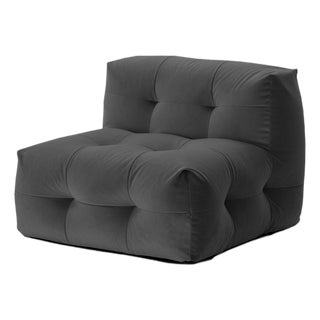 Not-a-Sofa Lounge Chair in Dark Grey Velour from EMKO For Sale