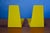 1960s Minimalist Bookends in Yellow Lacquered Metal, 1960s, Set of 2 For Sale - Image 5 of 6