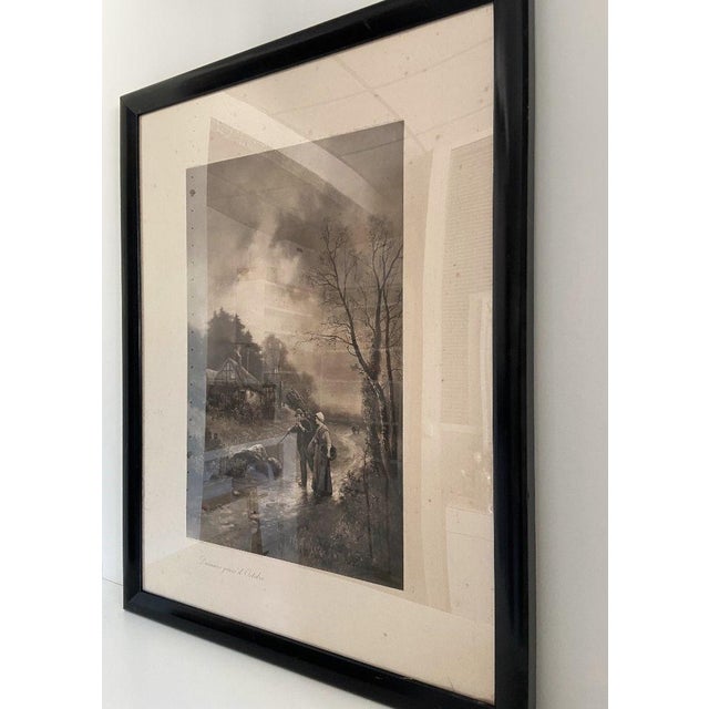 Antique lithograph signed lower right by the prolific english painter early 1900s *** james walter gozzard *** - last days...