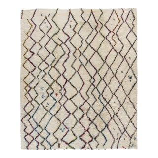 Moroccan Style Fluffy Rug 8'8 X 9'10 For Sale