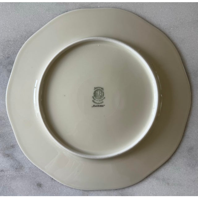 Set of 9 Vintage Baronet Dinner Plates in the Duchess Pattern For Sale - Image 9 of 12