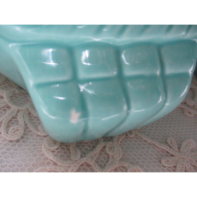 Pair Vintage Turquoise Chinese Jingdezhen Porcelain Foo Lions 9.5" For Sale - Image 11 of 11