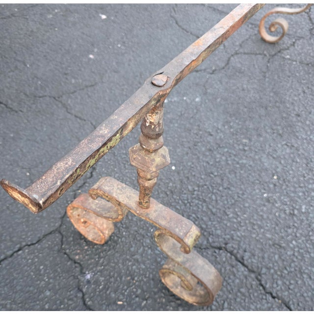 Spanish Colonial Revival Hand-Forged Wrought Iron Coffee Table With Glass Top, Circa 1930 For Sale In Washington DC - Image 6 of 11