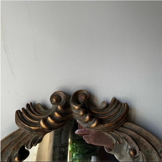 Elegant Gold Ornate Accents Wall Mirror 14.5”x15.5” For Sale - Image 10 of 10