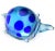 Mid-Century Modern Vintage Murano Salviati Glowing Light and Dark Blue Spots Italian Art Glass Abstract Turtle Figure Sculpture For Sale - Image 3 of 10