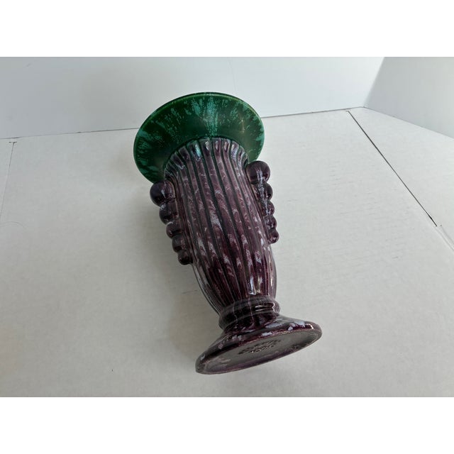 Antique Art Deco Faïencerie De Thulin 9 In. Vase For Sale - Image 9 of 12