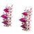 Modern 14 Karat White Gold Drop Earrings Freeform Ruby With Diamond Accents For Sale - Image 3 of 8
