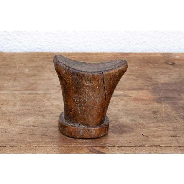 African Charming Hand-Carved Sidama Headrest For Sale - Image 3 of 7
