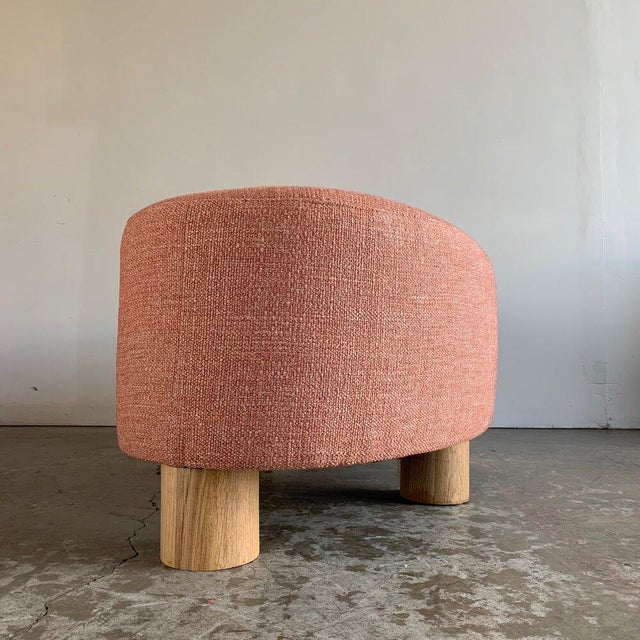 Custom Made Pink Kidney Ottoman Chairish