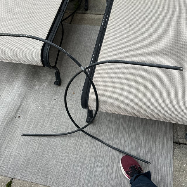 Brown Cast Iron Loungers For Sale - Image 8 of 8