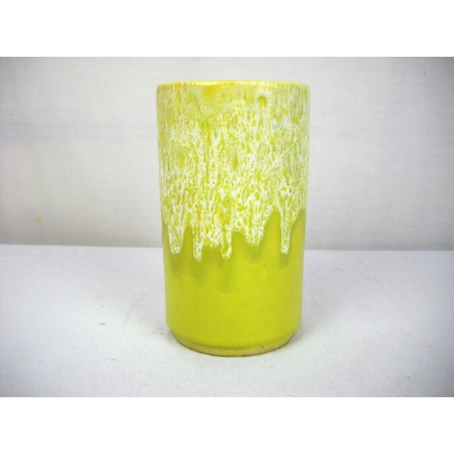 Ceramic Midcentury Lava Drip Glaze Vase For Sale - Image 7 of 9
