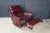 1975 Lane Furniture Burgundy Red Oxblood Leather Nailhead Reclining Armchair For Sale - Image 12 of 18