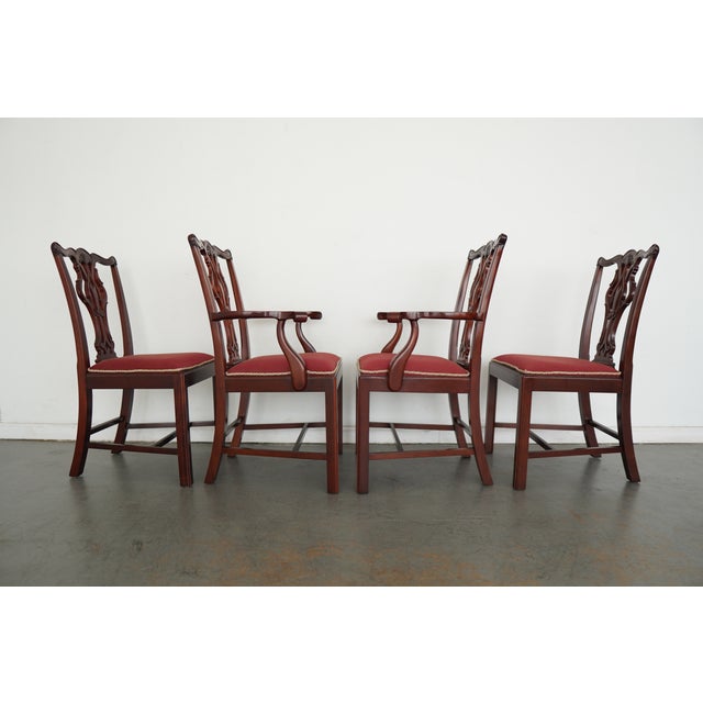 Vintage Chippendale-Style Dining Chairs (Set of 8) For Sale - Image 12 of 16