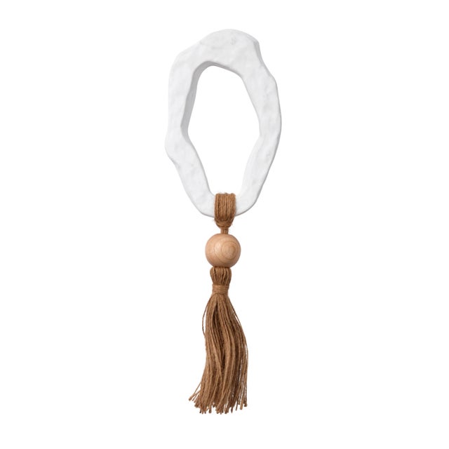 Lifestyle by JY Mirage Abstract Wall Art, Resin Ring and Sisal Tassel - Set of 3 For Sale In Los Angeles - Image 6 of 11