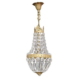 Small French Empire Style Tent Chandelier, 1920 For Sale