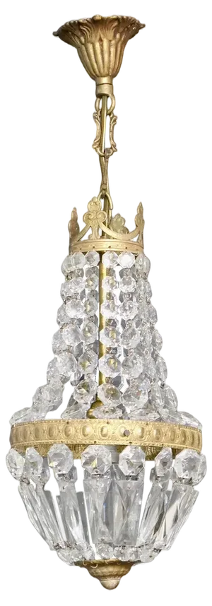 Small French Empire Style Tent Chandelier, 1920