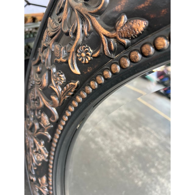 2000 - 2009 Vintage Large Round Wall Mirror For Sale - Image 5 of 6