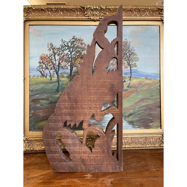Vintage Hand-Carved Wooden Architectural Panel Featuring Bird Motif For Sale - Image 9 of 10