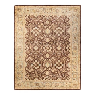 Eclectic, One-of-a-Kind Hand-Knotted Area Rug - Brown, 8' 10" x 11' 10" For Sale
