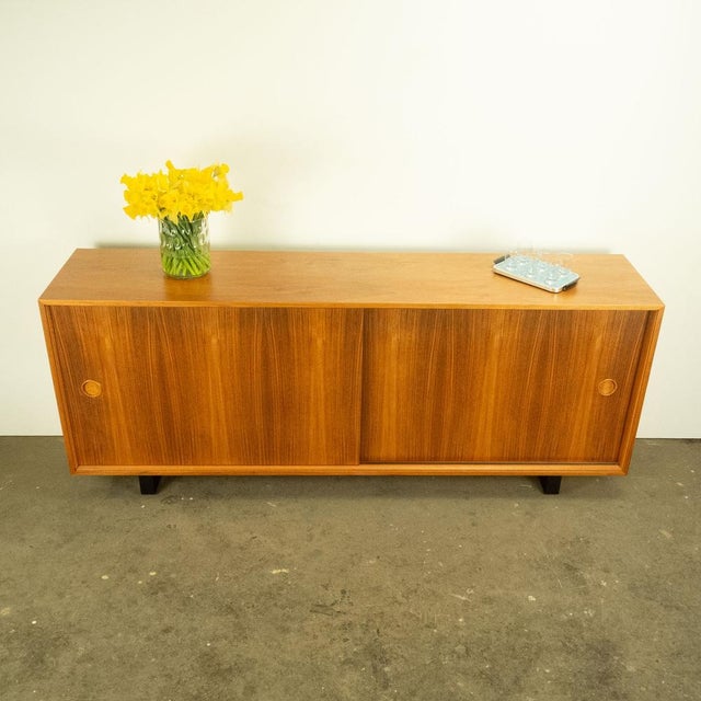 Walnut Lowboard by Lothar Wegner, 1960s For Sale - Image 4 of 14