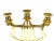 Mid-Century Modern Vintage Brass 3 Arm Candelabra Centerpiece For Sale - Image 3 of 7