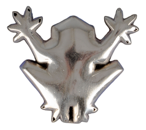 Handmade Silver Frog Brooch