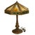 Antique American Arts & Crafts 3 Light Slag Glass Table Lamp by Miller Co. 1910 For Sale In Portland, OR - Image 6 of 16