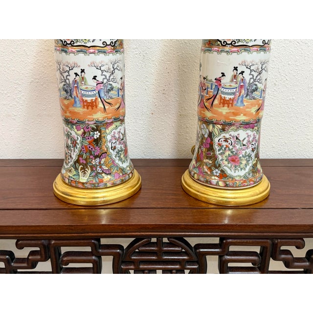 Oriental Style Porcelain Table Lamps For Sale In Los Angeles - Image 6 of 10