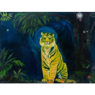 "Message", Oil on Canvas Painting by Seromo Okoro For Sale