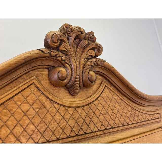 Vintage French Louis XVI Style Wardrobe in Oak For Sale - Image 12 of 18