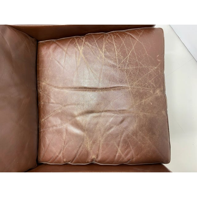 Pair of 1960’s Danish Leather Lounge Chairs For Sale - Image 4 of 10