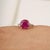 Ruby Red Ruby Solitaire Ring With Diamond in 925 Sterling Silver - Size 8 For Sale - Image 8 of 12