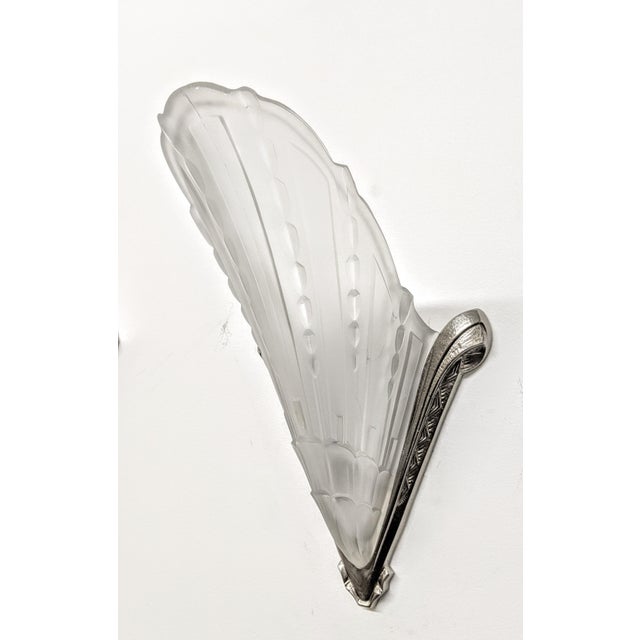 Art Deco French Art Deco Wall Sconces by E.J.G. - a Pair For Sale - Image 3 of 7
