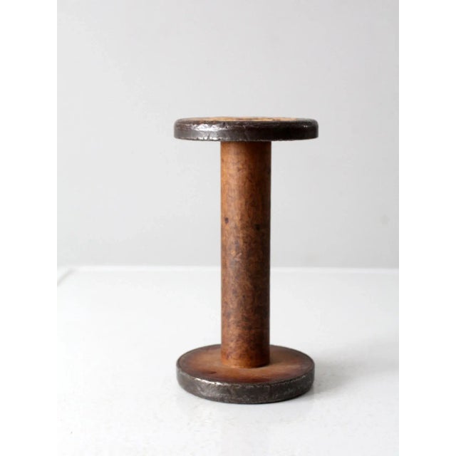 Antique Industrial Wooden Spool For Sale - Image 6 of 10