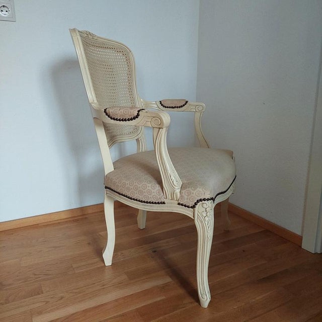Rococo French Rococo Wooden Armchair For Sale - Image 3 of 12