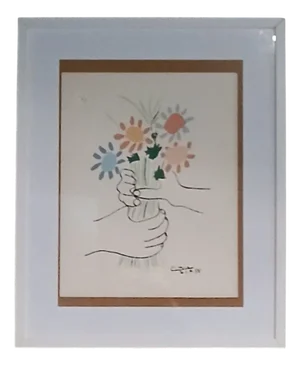 Pablo Picasso, The Bouquet of Peace, 1958, Print, Framed