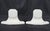 Pair of Vintage European White Ceramic Towel Bar Brackets For Sale - Image 6 of 7