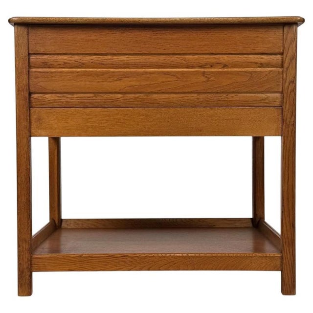 Antique Early 20th Century English Oak Storage Box on Stand For Sale - Image 11 of 13