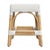 2020s Robias 18 in. Seat Height Rectangular Rattan Low Dining Stool, Smooth White For Sale - Image 5 of 7