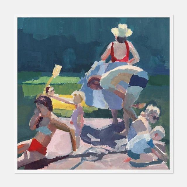 Contemporary Dock Wip by Caitlin Winner in White Frame, XS Art Print For Sale - Image 3 of 3