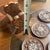 1970s Collection of Hand Carved Wooden Coasters With Holder - 6 pcs For Sale - Image 10 of 12