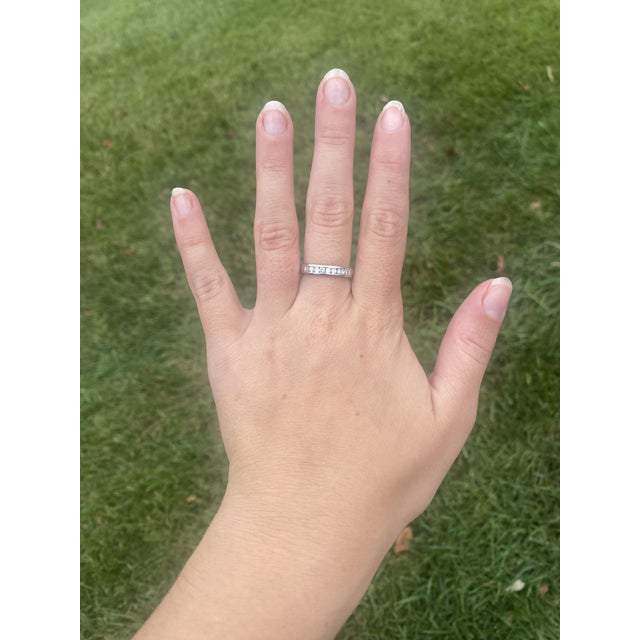 0.45ctw Diamond Band Ring, Platinum, Ring Size 8, Stackable For Sale In Greensboro - Image 6 of 6