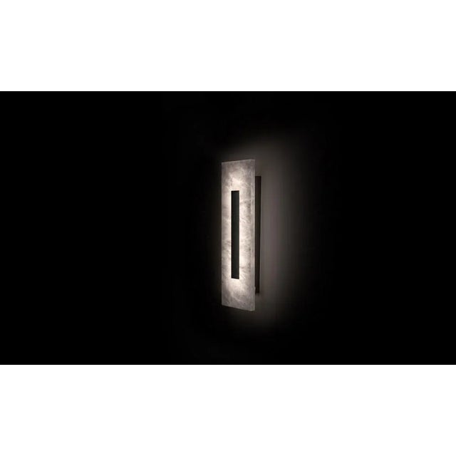 Not Yet Made - Made To Order Himeji Small Shiny Black Wall Light by Alabastro Italiano For Sale - Image 5 of 7
