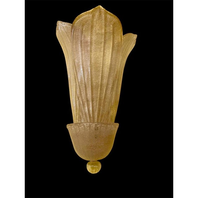 Exceptional barovier & toso wall lighting glass murano with metal structure. The design and the quality of the glass make...