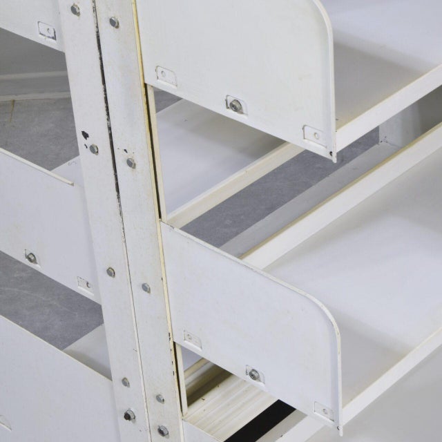 Industrial Shelving Units in White Lacquered Metal from Lips Vago, 1970s, Set of 3 For Sale - Image 6 of 17