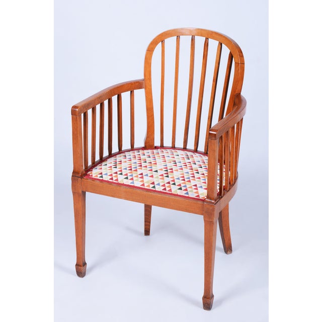 French Art Deco Armchair in Beech, 1930s For Sale - Image 9 of 9