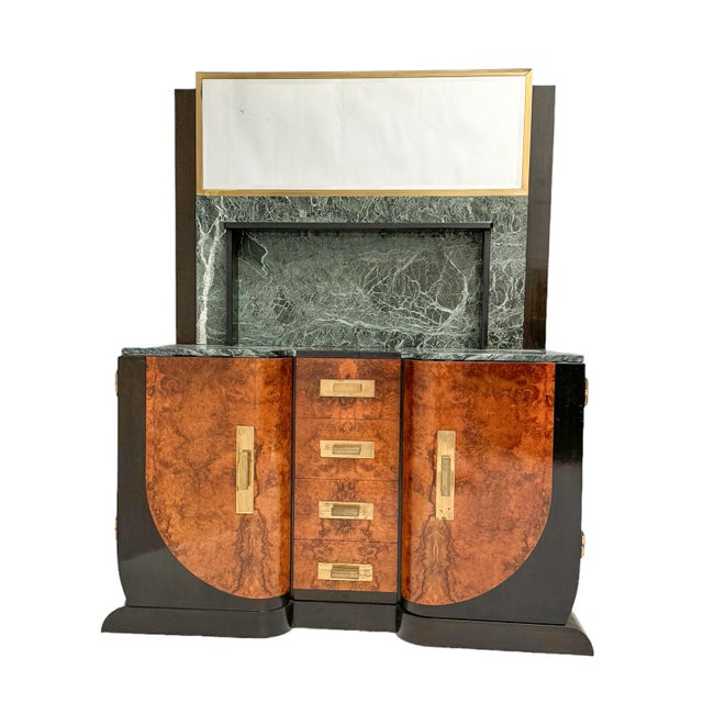 Brown Art Deco French Dressing Table, 1930s For Sale - Image 8 of 8