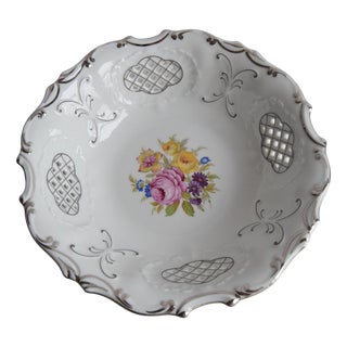 Decorative Bowl in Openwork Porcelain from Pirken Hammer, 1960s For Sale